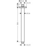 Держатель потолочной лейки Hansgrohe Vernis Blend 27805000